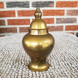 Cute Vintage Small Brass Urn